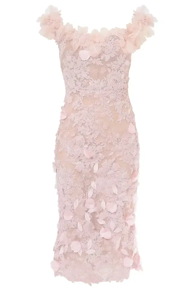 MARCHESA Off Shoulder Dress