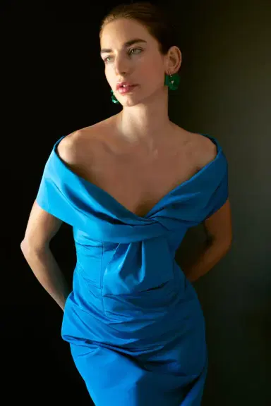 CATHERINE REGEHR Off Shoulder Picard Gown | Thumbnail 3