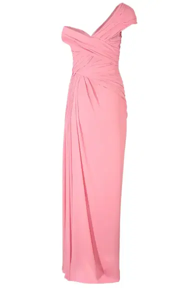MONIQUE LHUILLIER Off The Shoulder Drape Gown - Rose | Thumbnail 5 MONIQUE LHUILLIER Off The Shoulder Drape Gown - Rose | Thumbnail 5