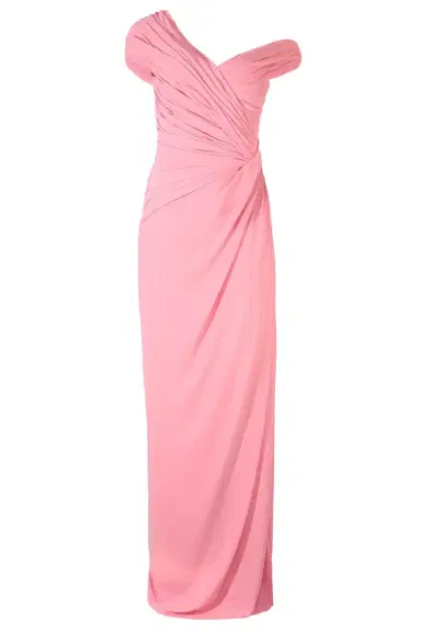 MONIQUE LHUILLIER Off The Shoulder Drape Gown - Rose | Thumbnail 1 MONIQUE LHUILLIER Off The Shoulder Drape Gown - Rose | Thumbnail 1