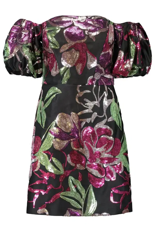 Marchesa Notte Off The Shoulder Mini Dress