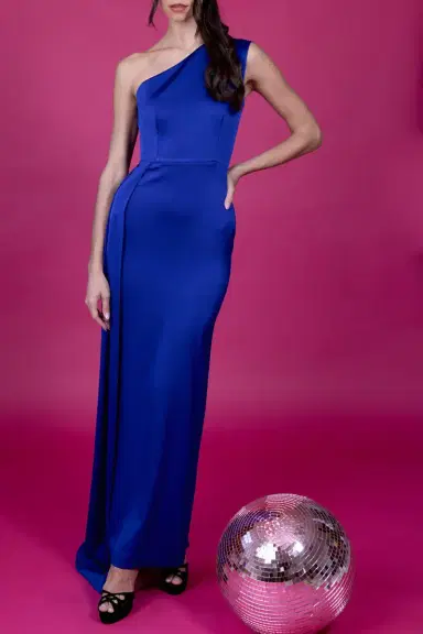 Alex Perry One Shoulder Column Dress | Thumbnail 3