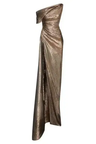 Oscar de la Renta One Shoulder Draped Gown | Thumbnail 1 Oscar de la Renta One Shoulder Draped Gown | Thumbnail 1