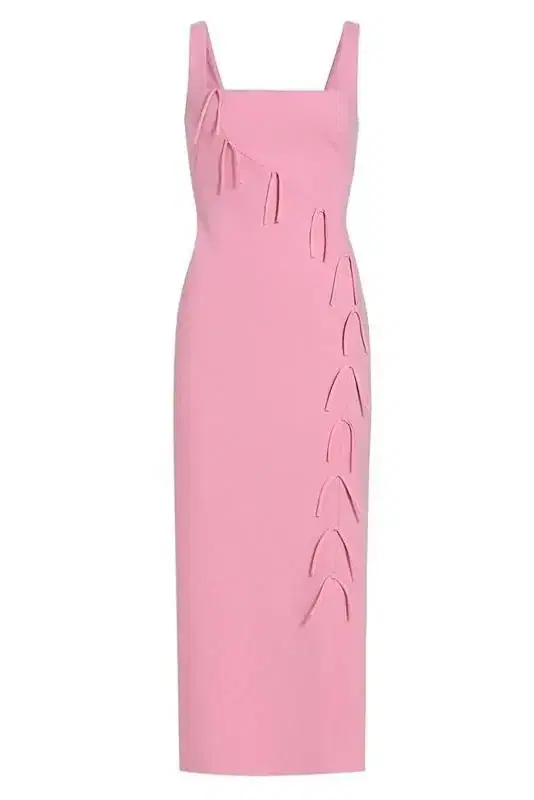 Lela Rose Open Neck Bow Pencil Dress