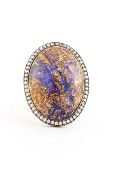 Sylva & Cie Oval Opal Diamond Ring | Thumbnail 1 Sylva & Cie Oval Opal Diamond Ring | Thumbnail 1