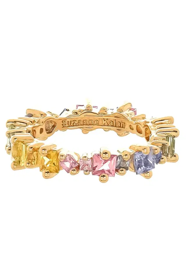 Suzanne Kalan Pastel Sapphire Princess Cut Eternity Band