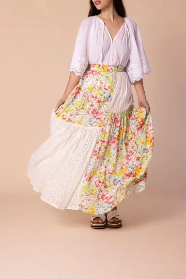BYTIMO Patchwork Maxi Skirt | Thumbnail 2