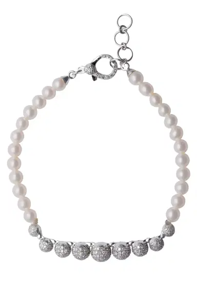 SHAY JEWELRY Pearl Diamond Bracelet | Thumbnail 1