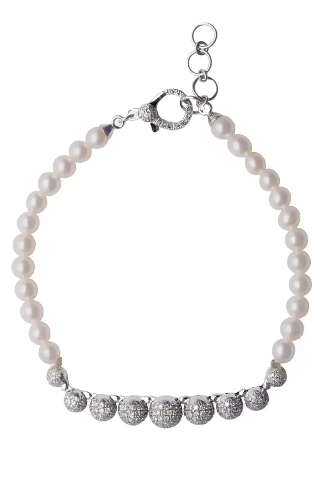 SHAY JEWELRY Pearl Diamond Bracelet