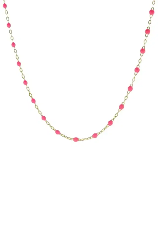 Gigi Clozeau Pink Bead Classic Gigi Sautoir Necklace