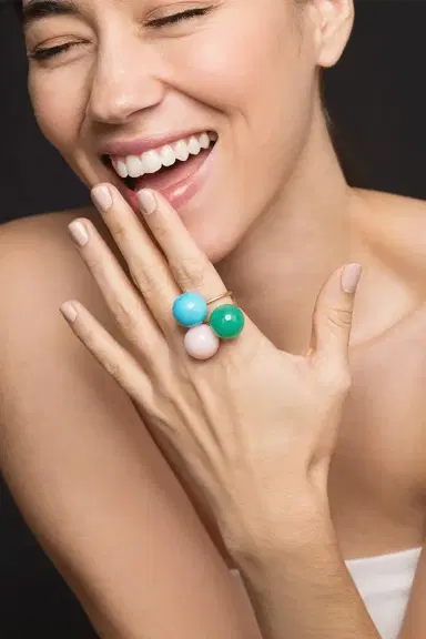 IRENE NEUWIRTH JEWELRY Pink Opal Sphere Ring | Thumbnail 2
