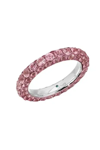 GRAZIELA Pink Sapphire 3 Sided Ring | Thumbnail 1