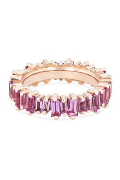 Suzanne Kalan Pink Sapphire Baguette Eternity Band | Thumbnail 1