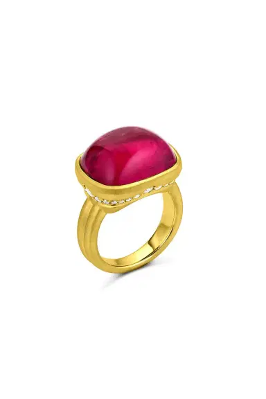LEIGH MAXWELL Pink Tourmaline Scallop Ring | Thumbnail 5