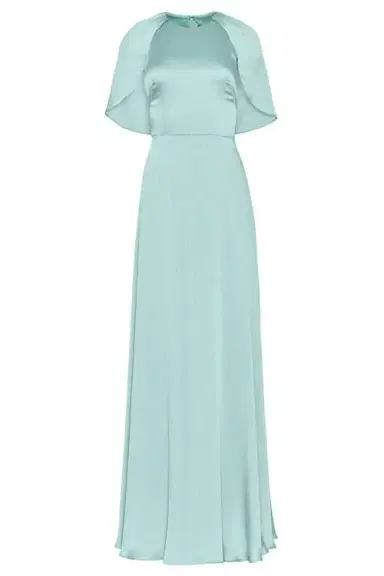 Lela Rose Plisse Chiffon Capelet Gown | Thumbnail 1