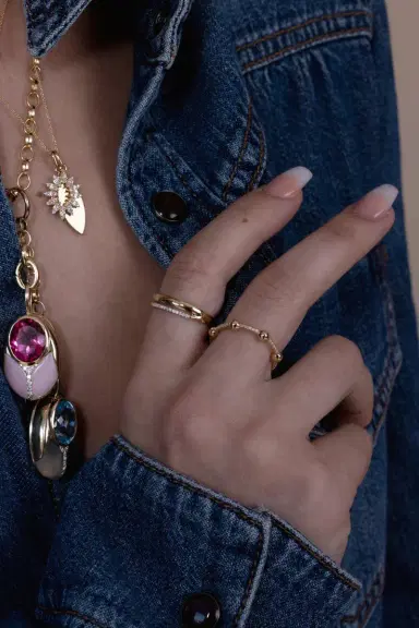 DANA REBECCA DESIGNS Poppy Rae Large Diamond Pebble Ring | Thumbnail 3 DANA REBECCA DESIGNS Poppy Rae Large Diamond Pebble Ring | Thumbnail 3