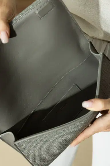 Brunello Cucinelli Precious Clutch - Slate | Thumbnail 4 Brunello Cucinelli Precious Clutch - Slate | Thumbnail 4