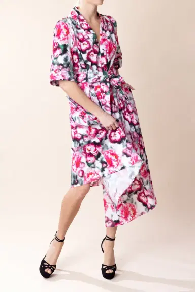 Adam Lippes Printed Asym Dress | Thumbnail 3