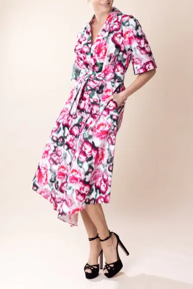 Adam Lippes Printed Asym Dress | Thumbnail 4