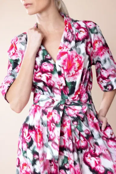 Adam Lippes Printed Asym Dress | Thumbnail 5
