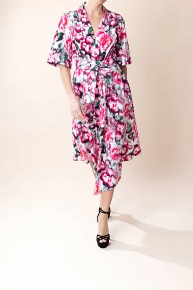 Adam Lippes Printed Asym Dress | Thumbnail 6