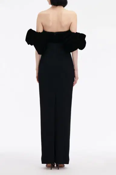 Oscar de la Renta Puff Sleeve Column Gown | Thumbnail 5