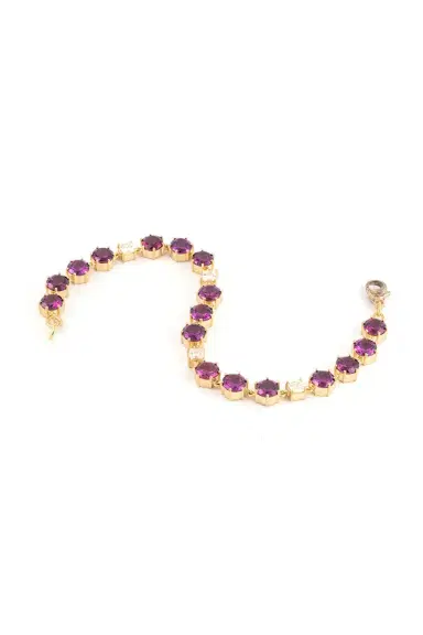Sylva & Cie Purple Rhodolite Asher Diamond Tennis Bracelet | Thumbnail 1