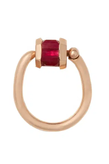 Marla Aaron Ruby Baguette Trundle Ring | Thumbnail 1 Marla Aaron Ruby Baguette Trundle Ring | Thumbnail 1