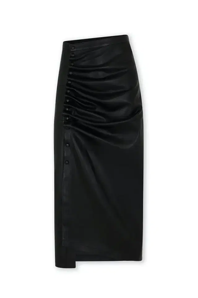 Rabanne Ruched Button Midi Skirt