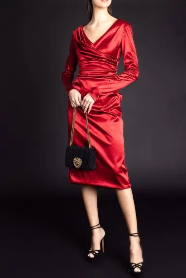 Dolce & Gabbana Ruched Midi Dress | Thumbnail 2