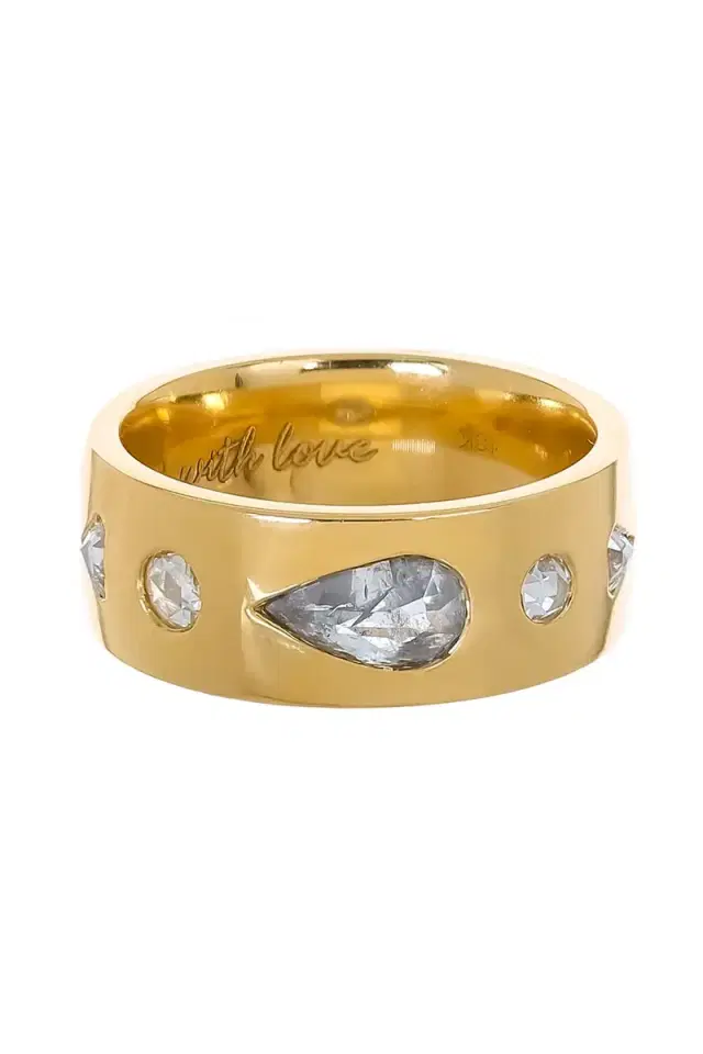 WITH LOVE Rustic Pear Ring