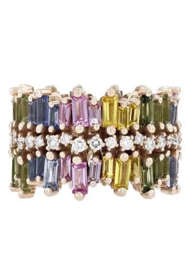 Suzanne Kalan Sansa Pastel Rainbow Sapphire Eternity Band | Thumbnail 1