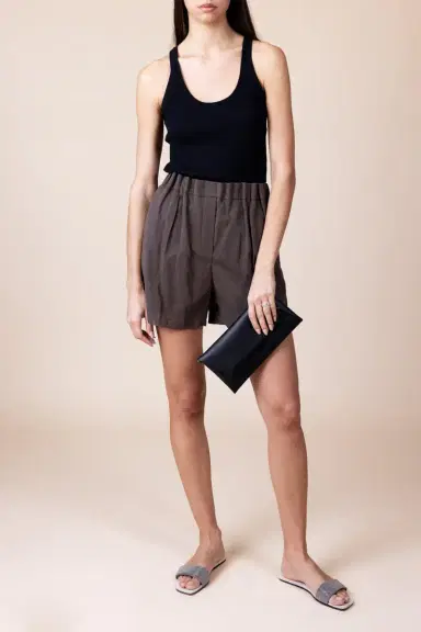 Brunello Cucinelli Scoop Neck Tank - Black | Thumbnail 2