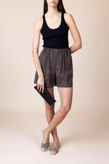 Brunello Cucinelli Scoop Neck Tank - Black | Thumbnail 3