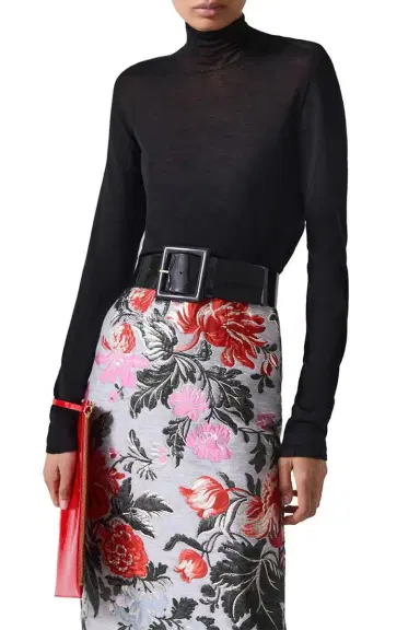 Carolina Herrera Sheer Long Sleeve Turtleneck | Thumbnail 2