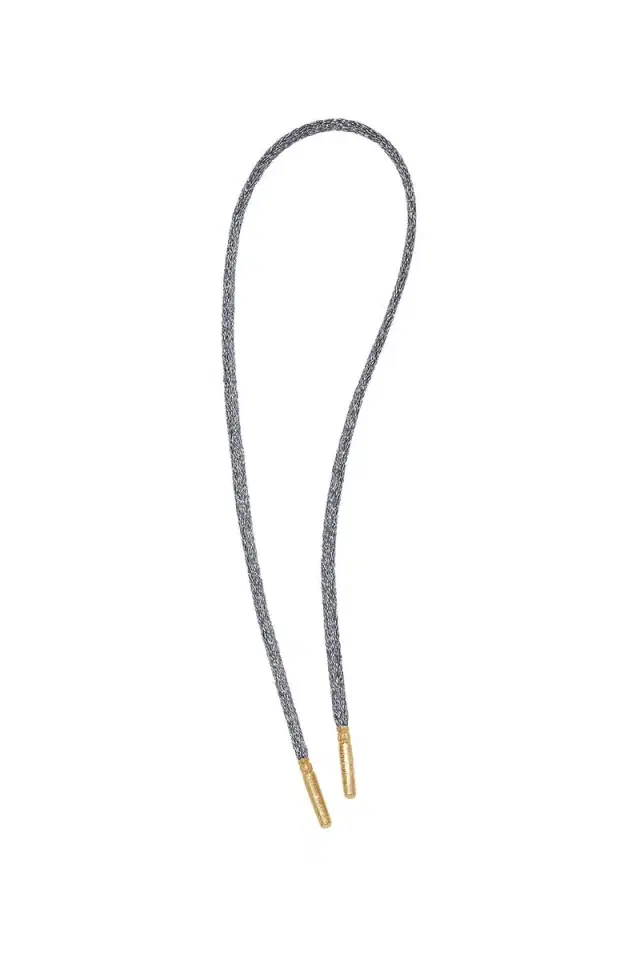 Carolina Bucci Short Forte Beads Cord - Gunmetal