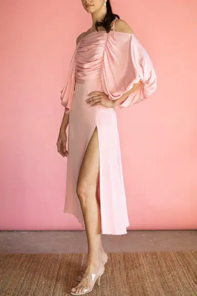 Rodarte Silk Off The Shoulder Dress | Thumbnail 2