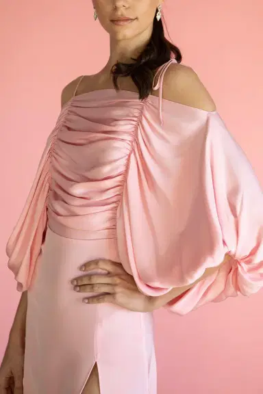 Rodarte Silk Off The Shoulder Dress | Thumbnail 4