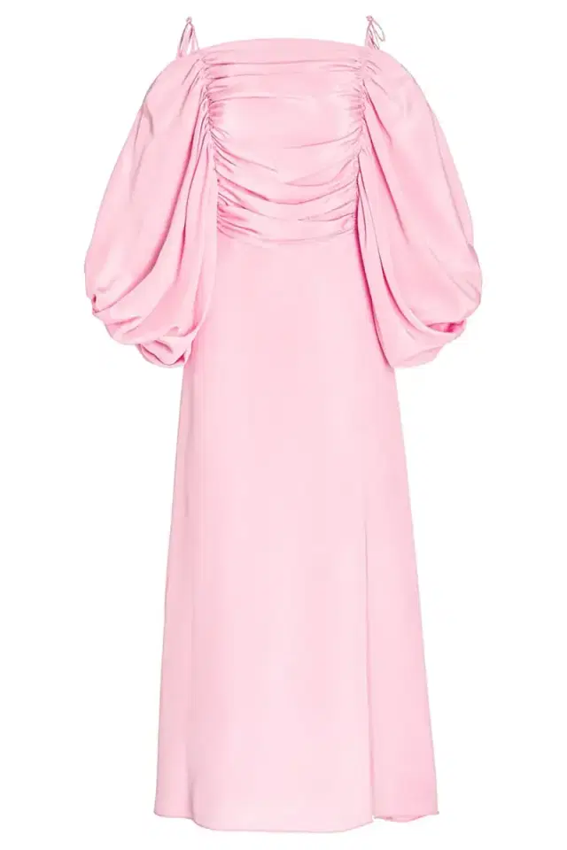 Silk Off The Shoulder Dress