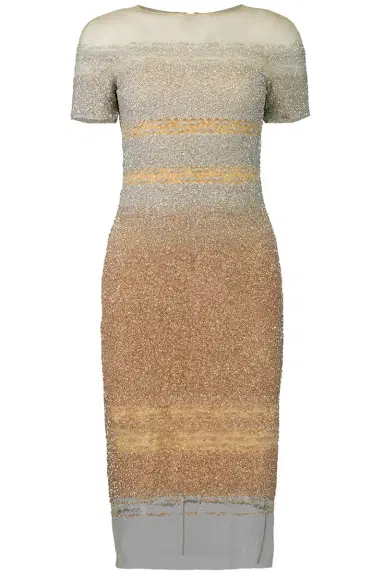 PAMELLA ROLAND Silver & Gold Ombre Sequin Cocktail Dress | Thumbnail 1