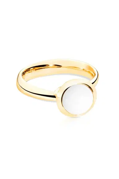TAMARA COMOLLI Small Bouton Cacholong Ring | Thumbnail 1