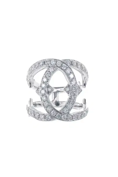 LOREE RODKIN Small Diamond Interlocking Ring | Thumbnail 1