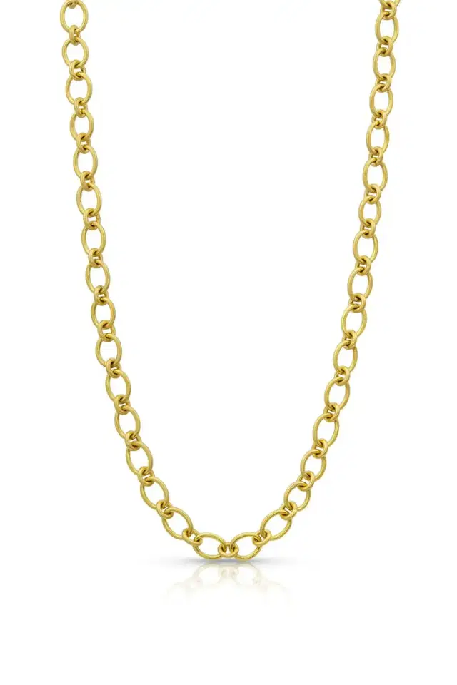 LEIGH MAXWELL Small Diamond Toggle Chain Necklace