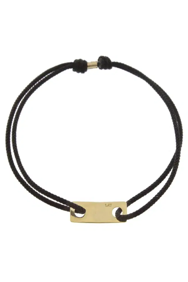 LUIS MORAIS Small ID Plate Link Cord Bracelet