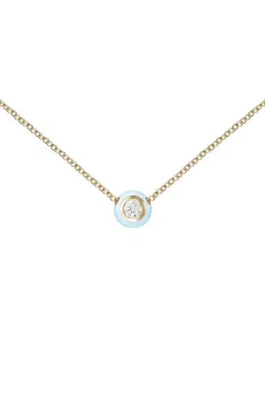 Melissa Kaye Small Pastel Blue Audrey Pendant Necklace | Thumbnail 1