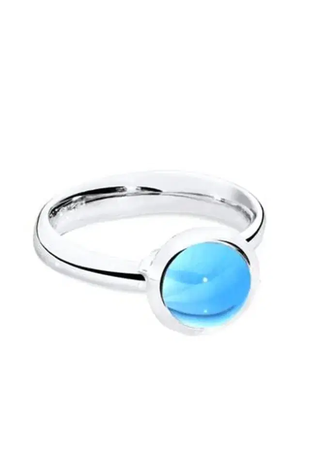 Small Swiss Topaz Bouton Ring