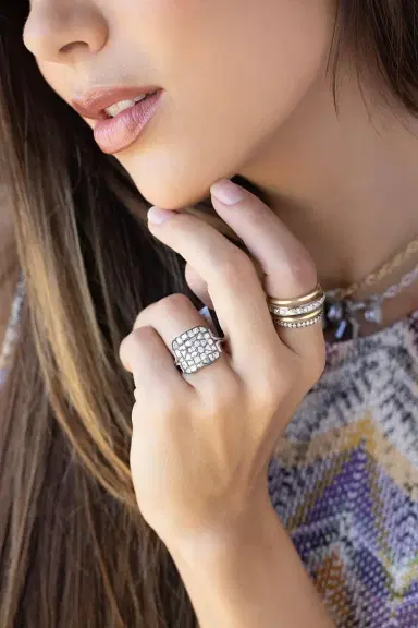Sylva & Cie Spiral French Cut Diamond Ring | Thumbnail 2