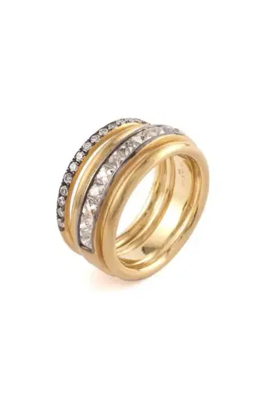 Sylva & Cie Spiral French Cut Diamond Ring | Thumbnail 1
