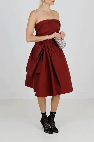 Oscar de la Renta Strapless Cocktail Dress | Thumbnail 2