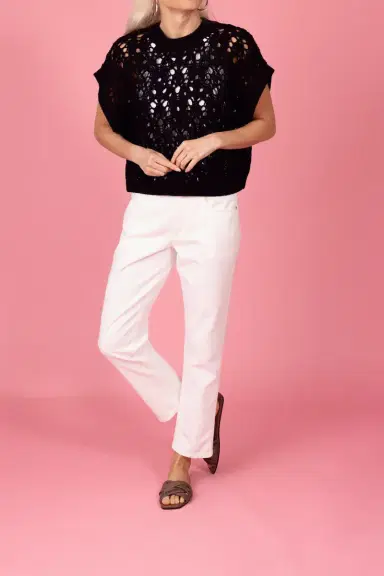Brunello Cucinelli Stretch Monili Trim Trouser | Thumbnail 4